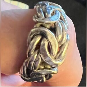 Sterling Silver Men’s Woven Band 925 Turkey Size 11